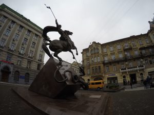 lviv statue ukraine